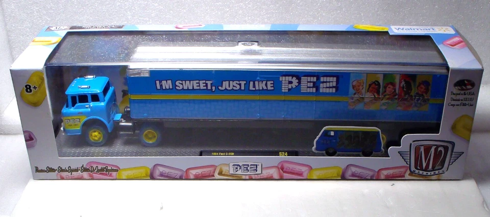 M2 Machines Chase Pez 1964 Ford C-950 & 1965 Ford Econoline Van 1:64 1/500 - Image 2 of 3