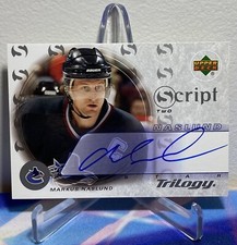 2003-04 Upper Deck TRILOGY Hockey MARKUS NASLUND #S2-MN SCRIPT TWO AUTO