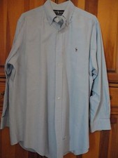 Men's Polo Ralph Lauren Light Blue Large 16 1/2 - 34 Long Sleeve Shirt