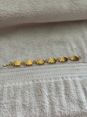 GOLD COLOR CHILDS BRACLET ELEPHANTS