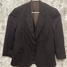 Tom James Filo A'Mano Holland and Sherry Wool Blazer Mens 44 Black Pinstriped