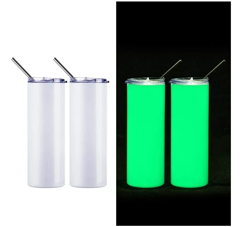 Tumbler 20oz LOVE | Customizable | 2 Metal straw | Glow in the Dark