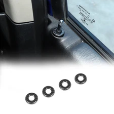 For Dodge RAM 1500 2010+ Door Lock Pin Cover Decor Trim Bezels 4PCS Carbon Fiber