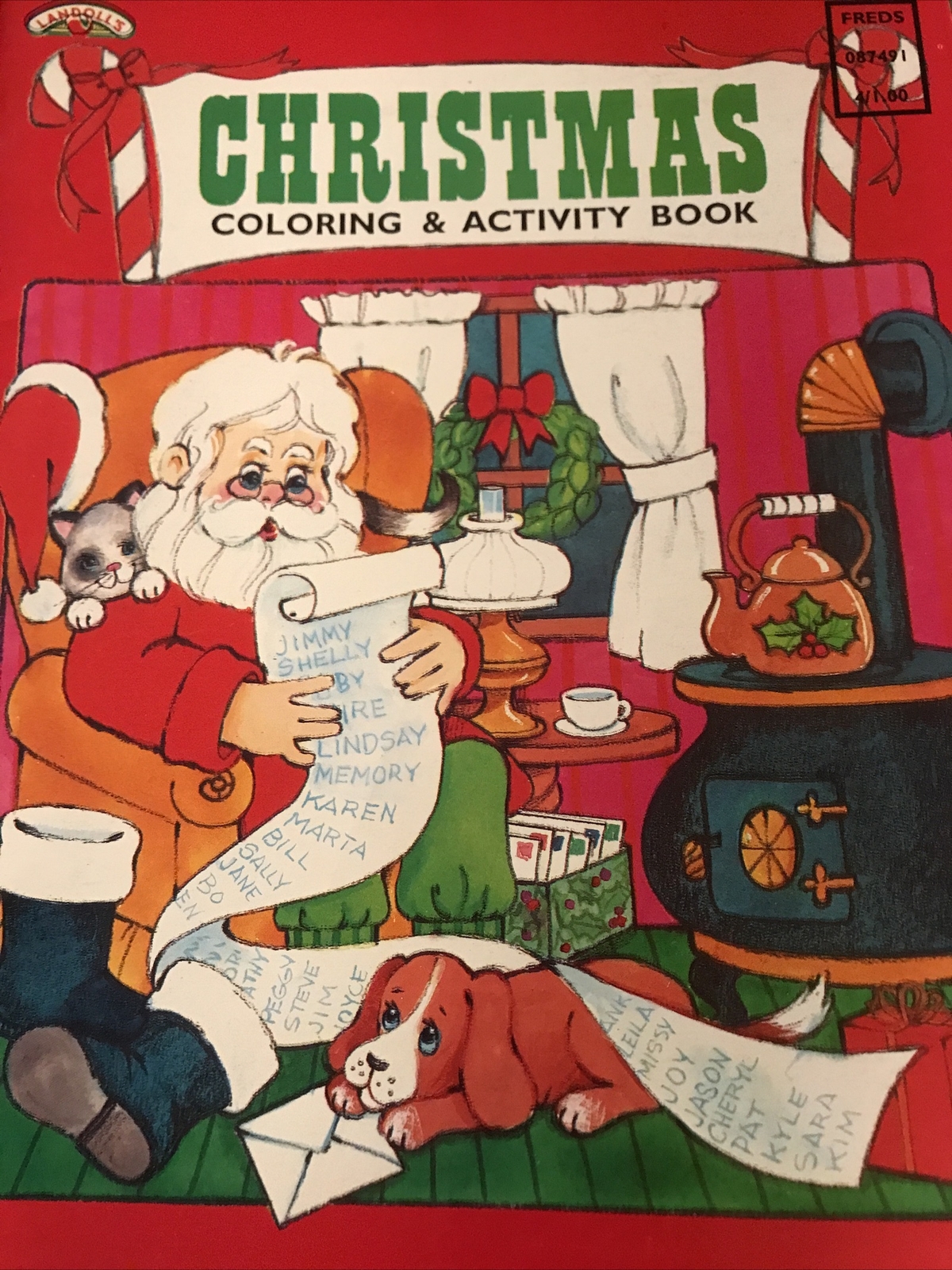 Lot of 2 Vintage Christmas Coloring & Activity Books Landoll Creative ...