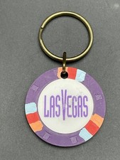 Las Vegas Nevada Poker Chip Casino Souvenir Keychain Keyring Key Ring