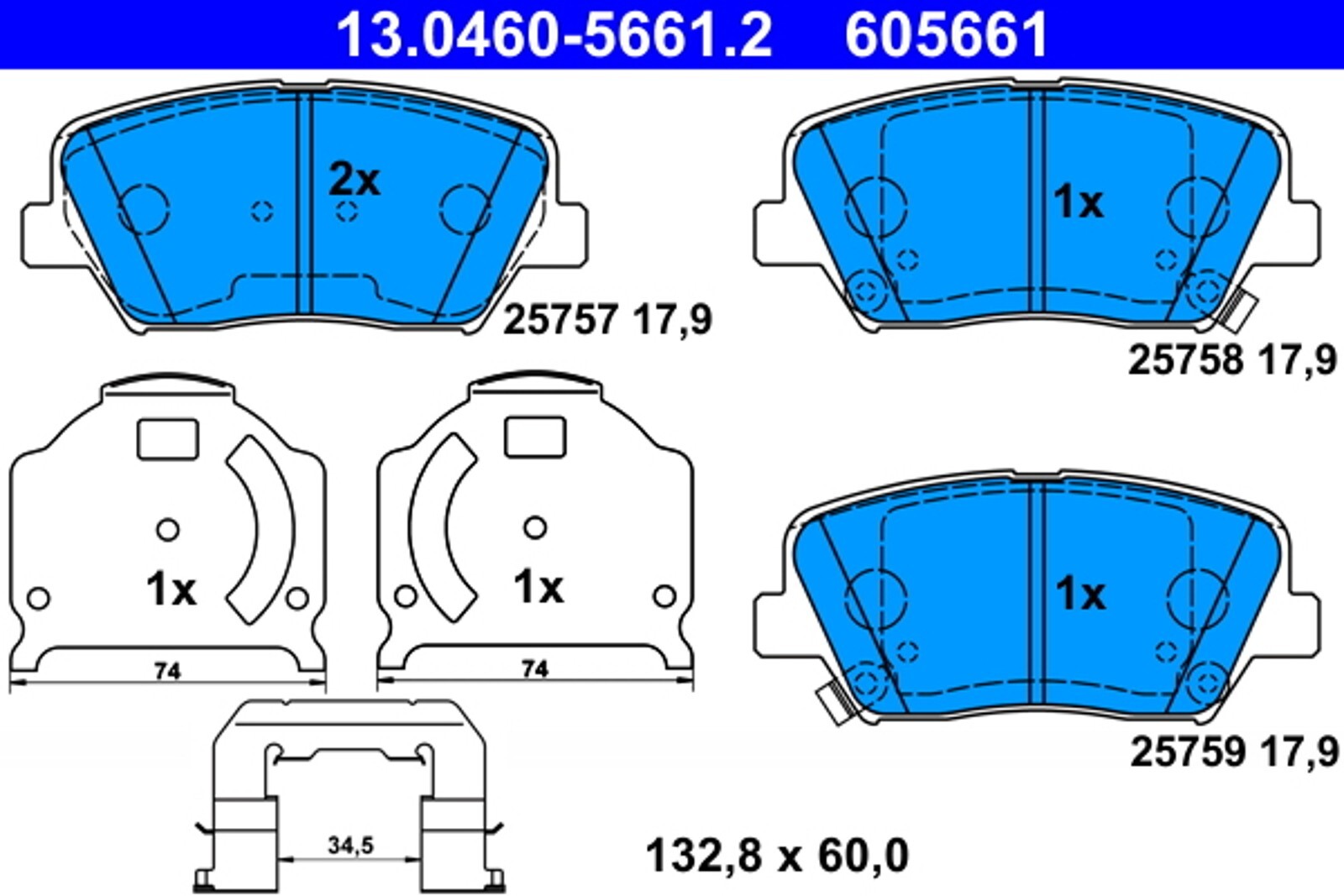 Plaquettes de frein Kia Carens 1.6-2.0 GDI dès 2013 | Garniture de freinage d'origine