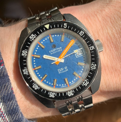 Vintage Certina DS-2 PH 200M Ref. 5801 303-M 40mm Divers Wristwatch GF Bracelet