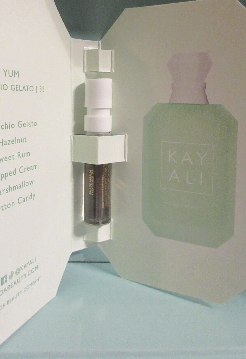 Huda Beauty Kayali Yum Pistachio Gelato 33 edp .05oz Trial Spray