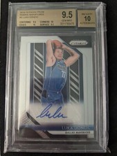 2018-19 Prizm Luka Doncic Rookie Signatures Auto RC BGS 9.5 POP 9! 10,10,9.5,9.5