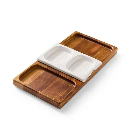 board pampered chef cutting charcuterie cheese bamboo set Dual sided Free Ship - Image 2 of 4