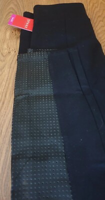 NEU SPANX Gr.S Fitness/Sport Shape LEGGINGS SCHWARZ Lochmuster