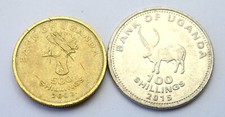 UGANDA 100 + 500 SHILLINGS 2003-2015 OLD COINS LOT