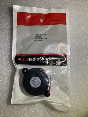 Radio Shack 12VDC, 87dB, Slow Pulsing Piezo Buzzer 273-0080. New, Ships Free!