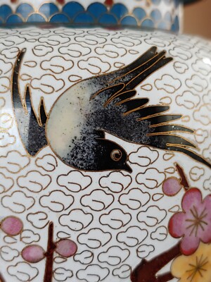 景泰蓝厚胎珐琅彩将军罐Chinese Jingtailan Cloisonne Plum Blossom