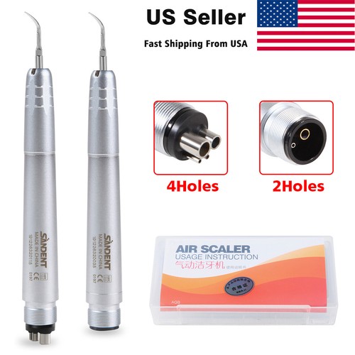 New Dental Ultrasonic Air Perio Scaler Handpiece Hygienist 2 & 4-Holes 3 Tips CE - Picture 16 of 40
