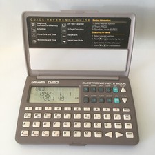 OLIVETTI D410 Organizzatore Quaderno Elettronico Calcolatrice Allarme Tempo 10 Cifre Cal.