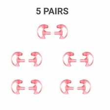 5 Pair Silicon Soft Ear Molds for Two-Way Radio Acoustic Clear Tubes (Small)
