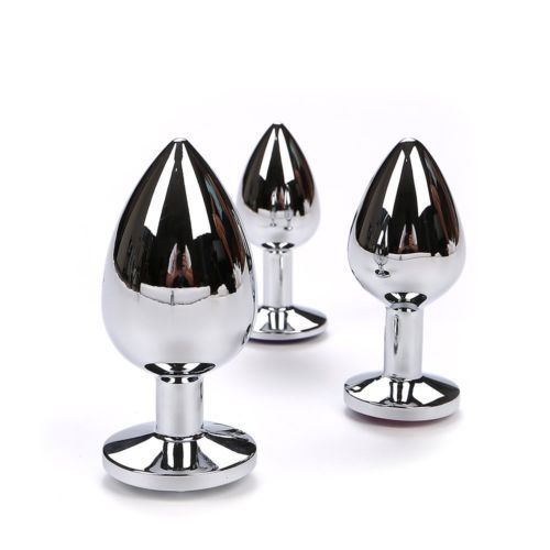 Diamond Stainless Steel Jeweled Anal Butt Plug Orgasm Stimulator Multi-colors - Bild 5 von 10