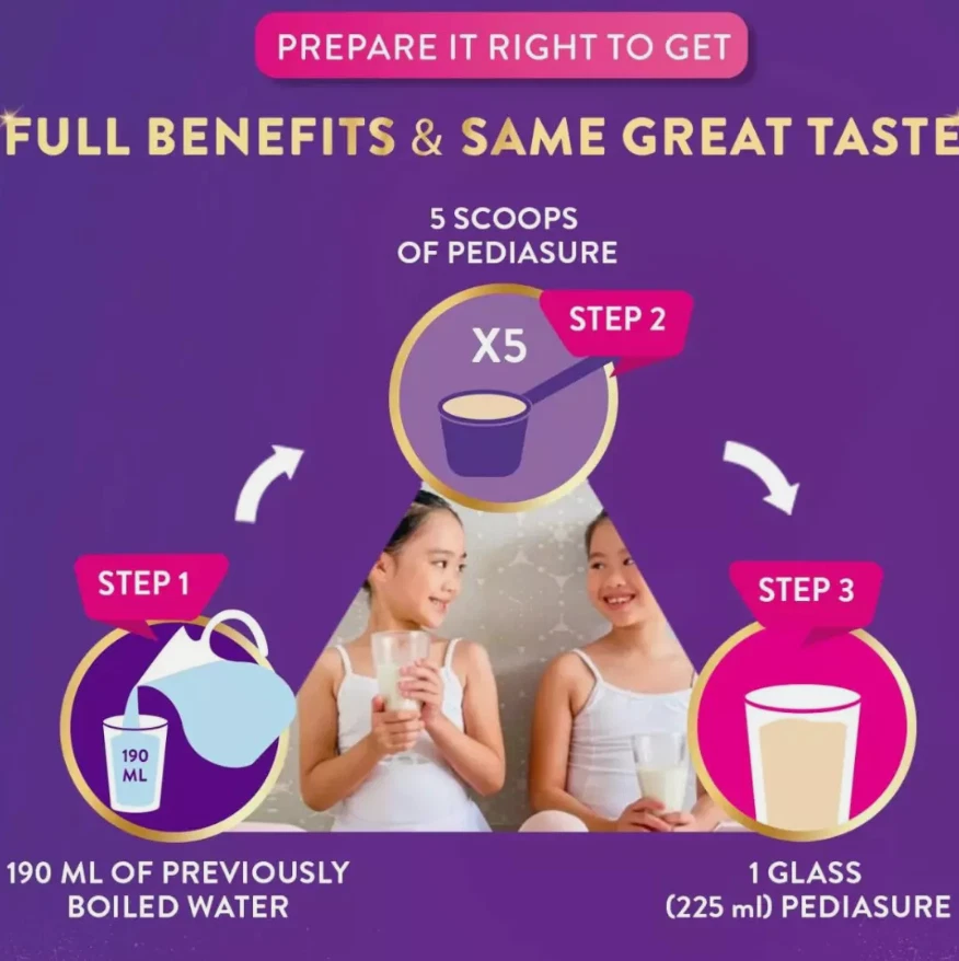 1 X Suplemento nutricional infantil Pedia Sure para el crecimiento - vainilla (850 g) ENVÍO GRATUITO Foto 3 de 4