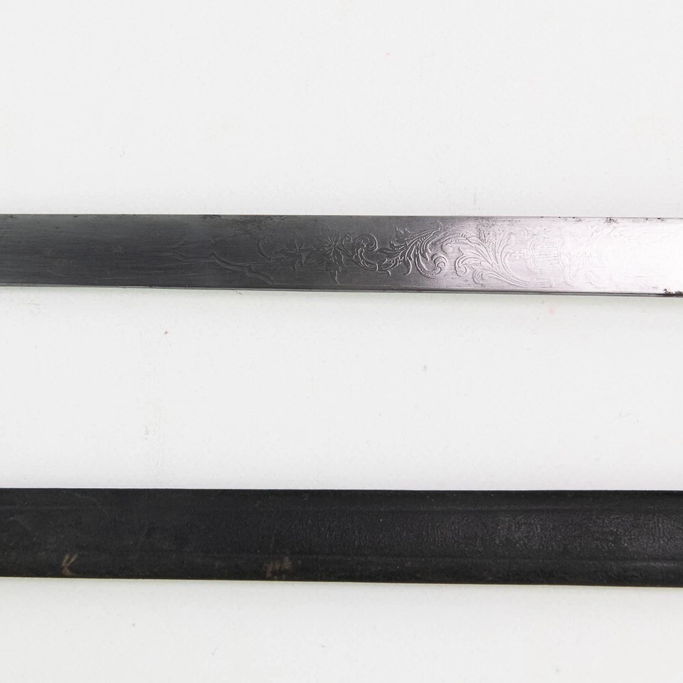 Imperial German Long Etched Hunting Dagger. - Image 3 of 4