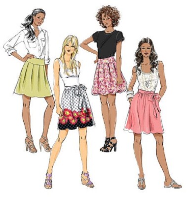    5613 MUSTER BUTTERICK 4 CREATIONS FALTENROCK KUGEL ECT.... 34 BIS 50