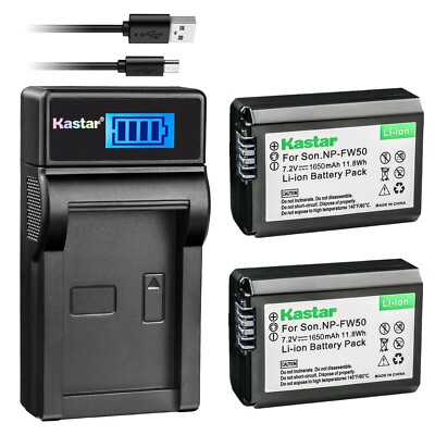 LCD3 Charger & 2 battery for Sony NEX-3 NEX-3N NEX-5 NEX-5N NEX-5R NEX-5T NEX-6