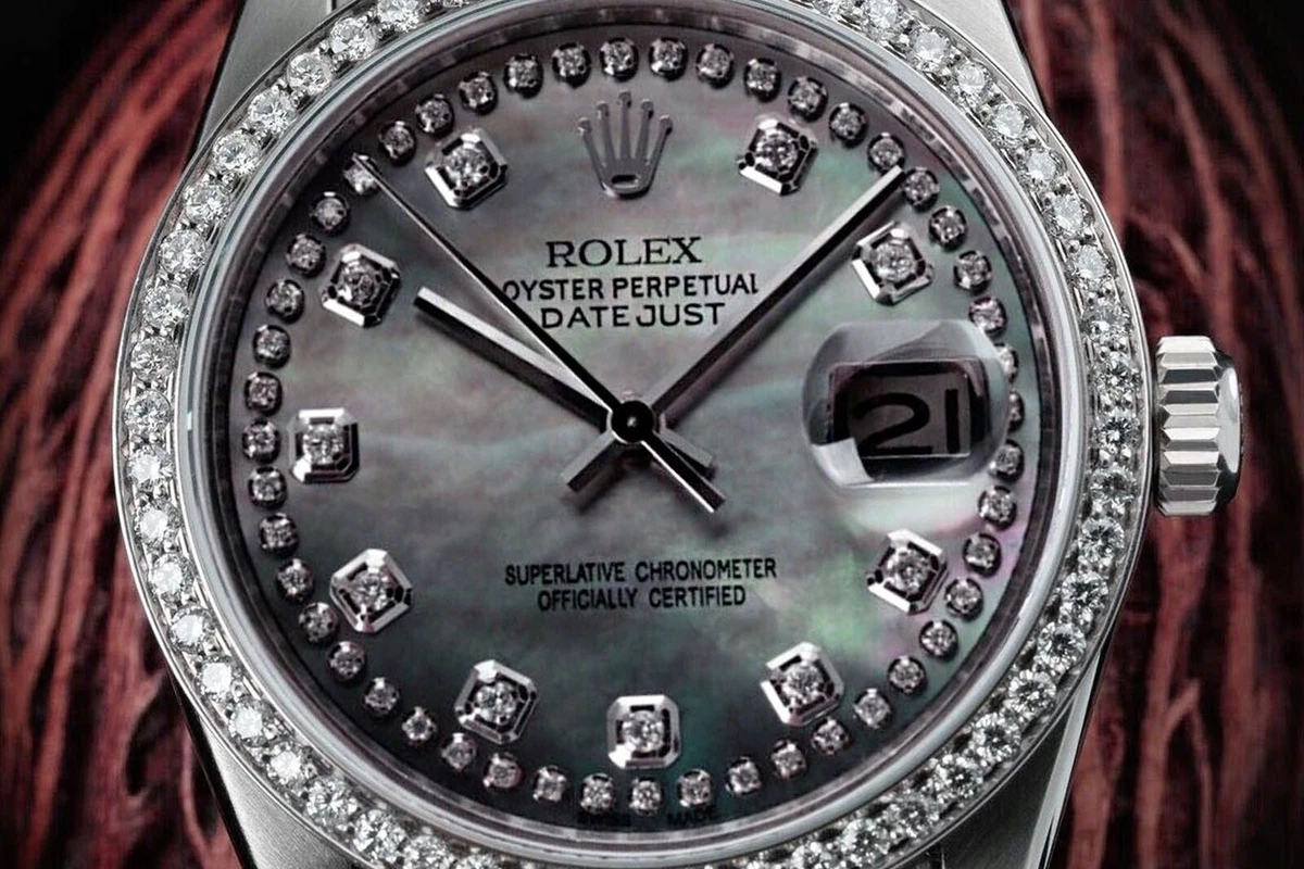 rolex mother of pearl diamond bezel
