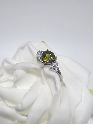 Natural Tourmaline Ring - Size 7 - 925 Sterling Silver