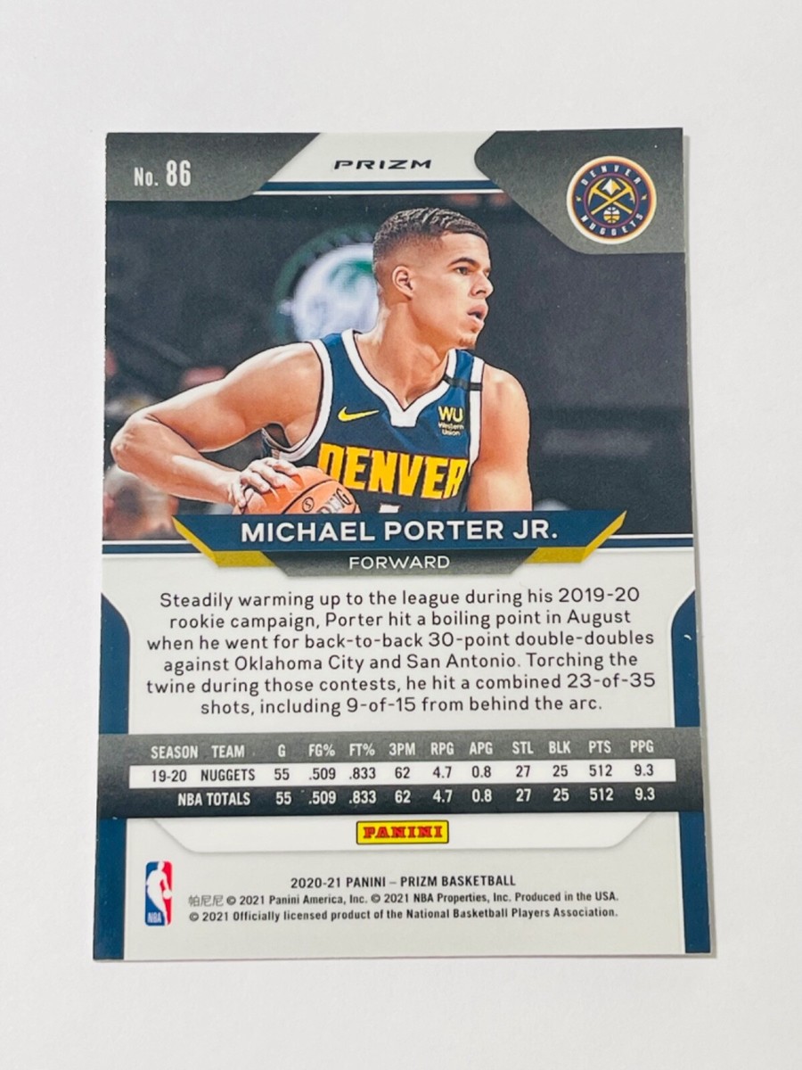 MICHAEL PORTER JR 2020-21 Panini Prizm SILVER PRIZM Parallel