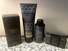Bath  Body Works Men's Vanilla Noir Cologne Body Cream Cleansing Bar Body Spray