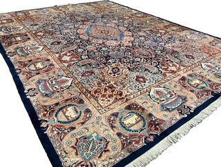 Hand knotted Oriental carpet Kashmar vases 390 x 305 cm rug carpet living room