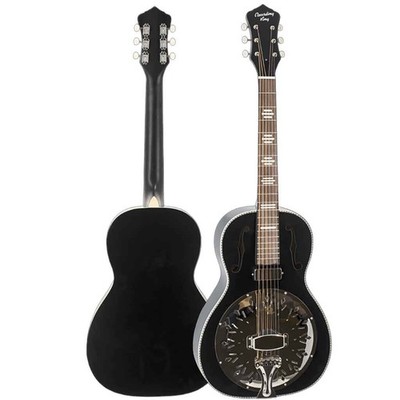 Recording King RPHR2 Resonator Guitar   Matte Black