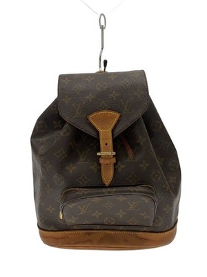 LOUIS VUITTON Backpack Montsouris MM Monogram Canvas PVC BRW Used