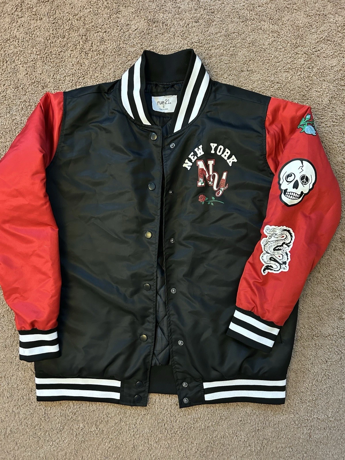 Rue 21 Men’s Brooklyn New York Varsity Jacket Size S image 1