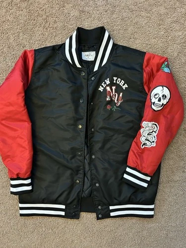 Rue 21 Men’s Brooklyn New York Varsity Jacket Size S video thumbnail