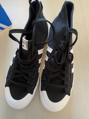 adidas Nizza Platform Mid W Damen Sneaker, Schwarz Weiß, Größe 39 1/3