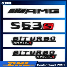 S63S BITURBO4matic+ Schwarz Schriftzug Emblem für Mercedes Benz AMG S63S BITURBO4matic+ Schwarz Schriftzug Emblem für Mercedes Benz AMG