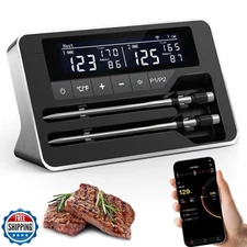 Meat Thermometer Wireless with 2 Probes, 800FT Bluetooth Digital Thermometer 