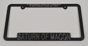 Saturn of Macon GA License Plate Surround Frame Different Kind of Car Company