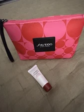 2 Pcs NEW SHISEIDO MAKE UP SET BAG And CLEANSER Cleansing Foam Mousse