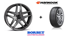 Winterräder Skoda Elroq 50 60 4x Borbet Z dark grey Felgen Hankook W330A Reifen