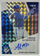2021 Mosaic #RAM-AT Anderson Tejeda Rookie Auto Mosaic Prizm Texas Rangers