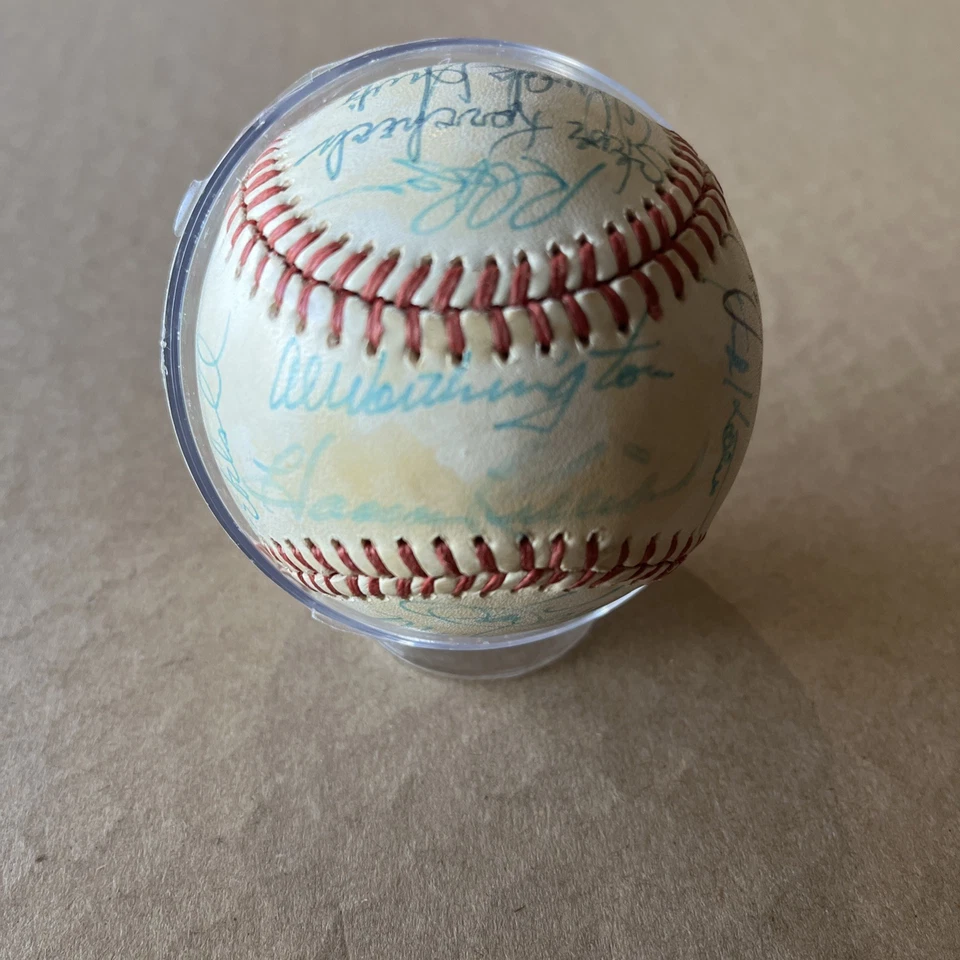 NEW YORK YANKEES MINNESOTA TWINS SIGNED BASEBALL w/ MICKEY MANTLE KAAT OLIVA JSA - Image 4 of 4