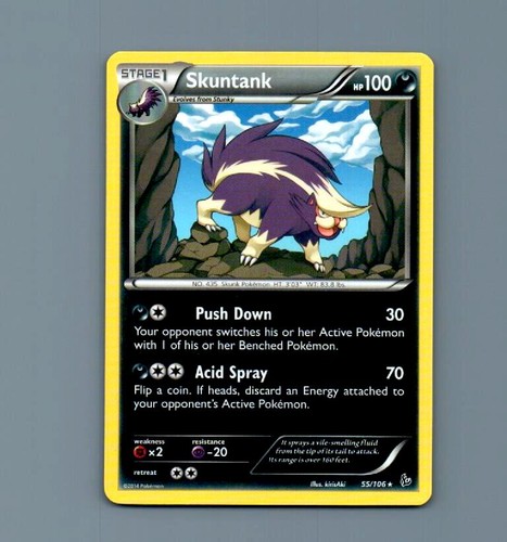 Skuntank 55/106 Rare Flashfire Pokemon Near Mint