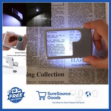 High Definition Pocket Magnifier with Light 3X 6X for Seniors and Hobbyists