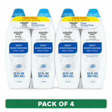 Equate Beauty Deep Moisturizing Body Wash 22 fl oz Pack of 4 88oz Total