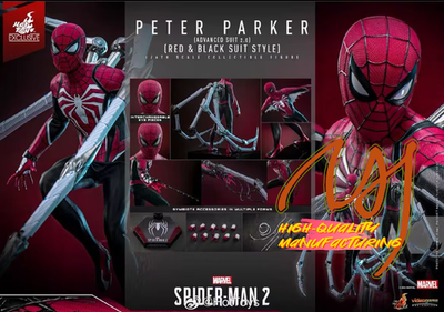 ホットトイズVGM66スパイダーマン アドバンスドスーツ2.0 IN STOCK Hot Toys VGM66 Spider-Man 2 (Advanced Suit 2.0) Red and