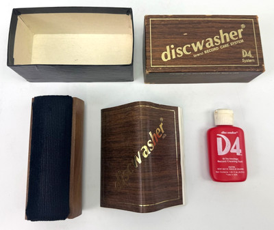Discwasher D4 System Brush Empty D4 Bottle w/ Box & Manual Record Cleaning Set