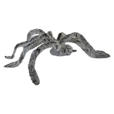 Halloween animierte Spinne leuchtende Augen bewegliche Beine Trick or Treat Party grau