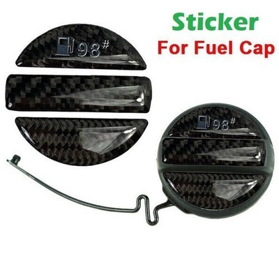 Real Carbon Fiber Trim 98 Gas Tank Cap Fuel Filler Cover Gel Sticker #C DJC A